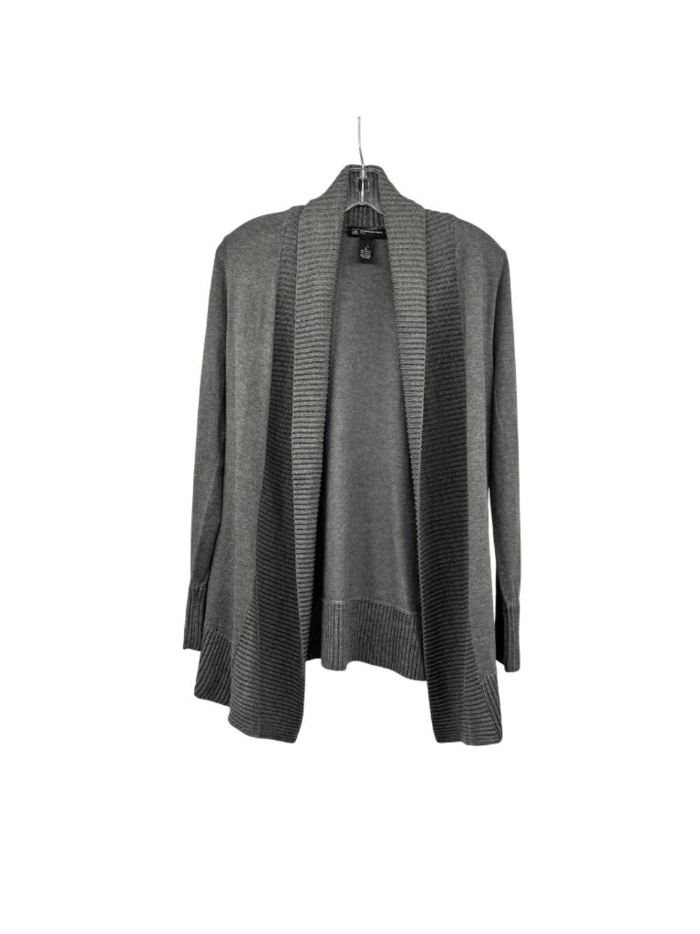 INC International Concepts Cardigan Open Front Long Sleeve Gray Size Small